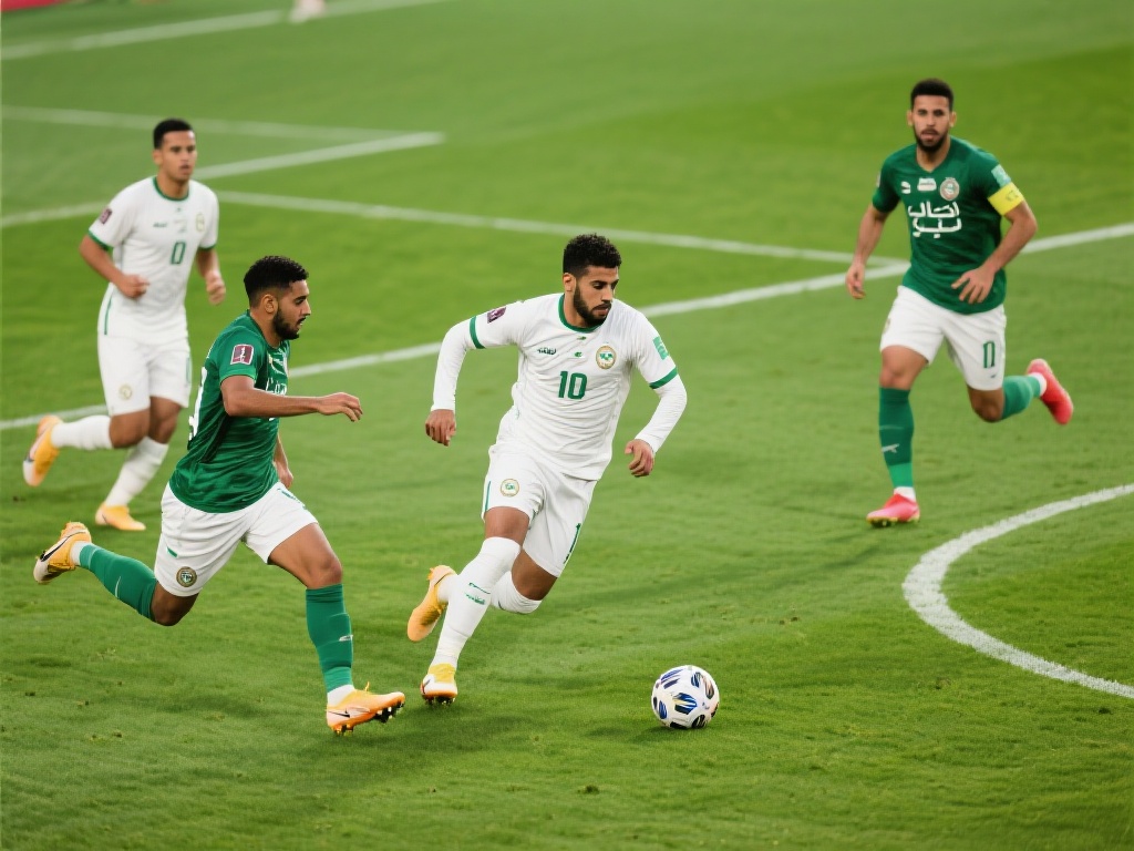 沙特足球强调整体配合和速度，因此中场球员